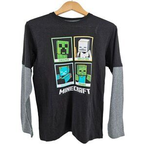 Minecraft Long Sleeve Shirt  Creeper Skeleton Enderman & Zombie Graphic  The Bad